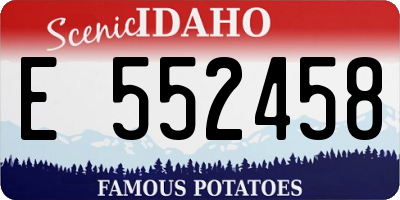 ID license plate E552458