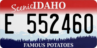 ID license plate E552460
