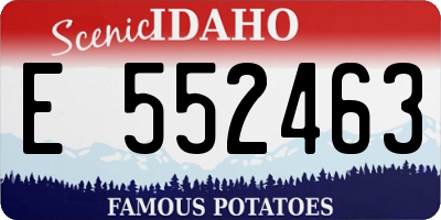 ID license plate E552463