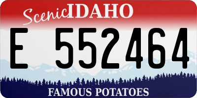 ID license plate E552464