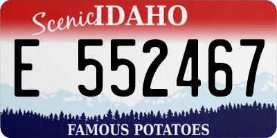 ID license plate E552467
