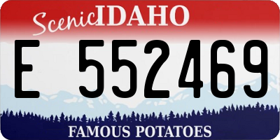 ID license plate E552469