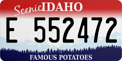 ID license plate E552472