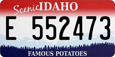 ID license plate E552473