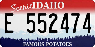 ID license plate E552474