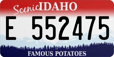 ID license plate E552475