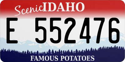 ID license plate E552476