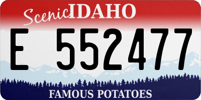 ID license plate E552477