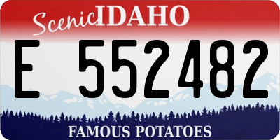 ID license plate E552482