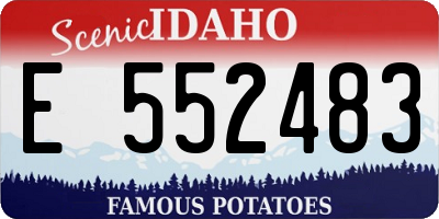 ID license plate E552483