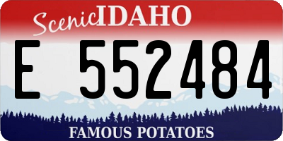 ID license plate E552484