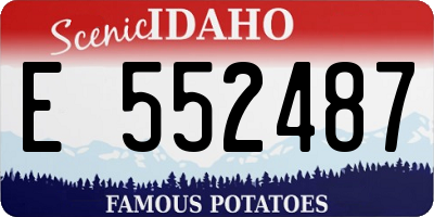 ID license plate E552487