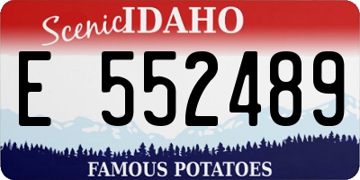 ID license plate E552489