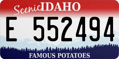 ID license plate E552494