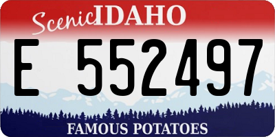 ID license plate E552497