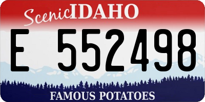 ID license plate E552498