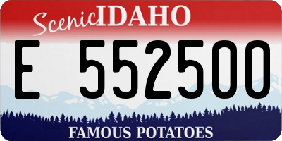 ID license plate E552500