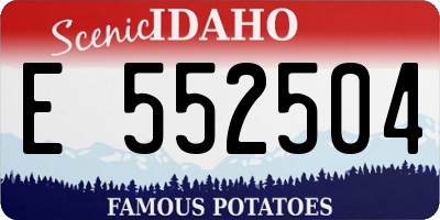 ID license plate E552504