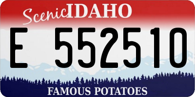 ID license plate E552510