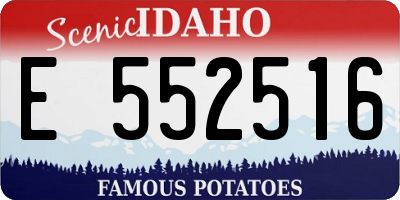 ID license plate E552516