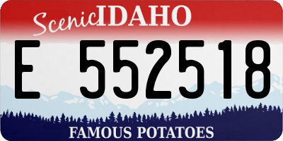 ID license plate E552518