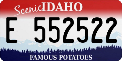 ID license plate E552522