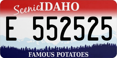 ID license plate E552525