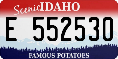 ID license plate E552530
