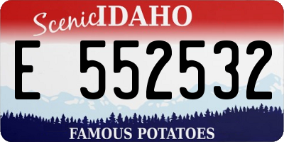 ID license plate E552532