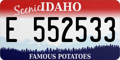 ID license plate E552533