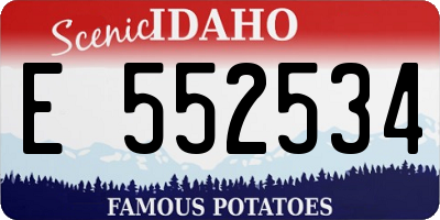 ID license plate E552534