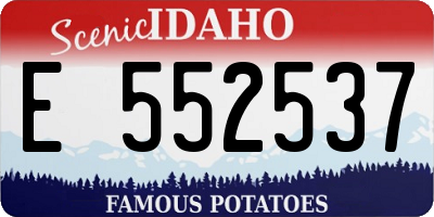 ID license plate E552537