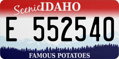 ID license plate E552540