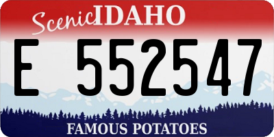 ID license plate E552547