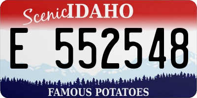 ID license plate E552548