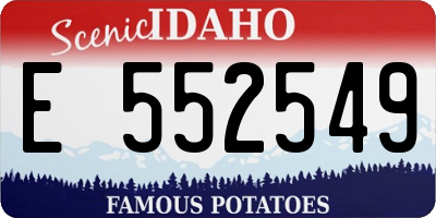 ID license plate E552549