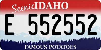 ID license plate E552552