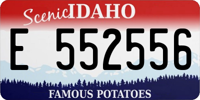 ID license plate E552556