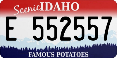 ID license plate E552557
