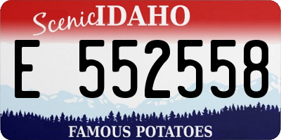 ID license plate E552558