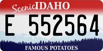 ID license plate E552564
