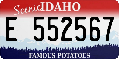 ID license plate E552567