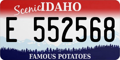 ID license plate E552568