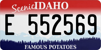 ID license plate E552569