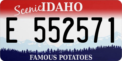 ID license plate E552571