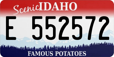 ID license plate E552572