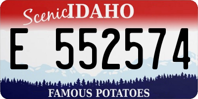 ID license plate E552574