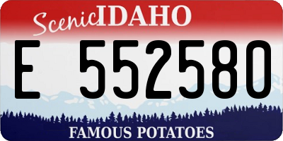 ID license plate E552580