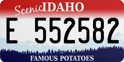 ID license plate E552582