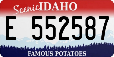 ID license plate E552587